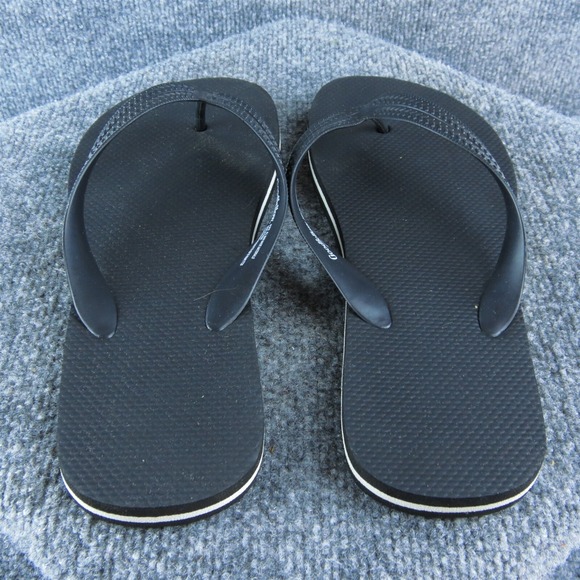 Goodfellow Men Flip Flop Sandals Size 9-10 Medium Black Synthetic Slip On - Picture 5 of 8